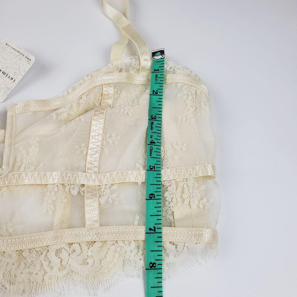 Free People NWT Layer in Floral Lace Bustier in Ivory Size Small Retail $48 - Picture 7 of 13